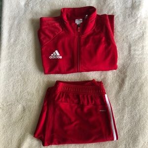 Mens Adidas Red Track Suit